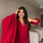 Red Handwork Kurti + Dupatta