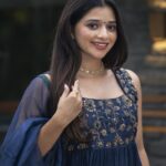 Teal Blue Handwork Kurti + Organza Dupatta