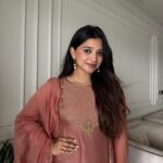Powder Peach Handwork kurti + Dupatta