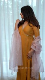 Yellow Wrap Dress + Pink Dupatta - Image 2