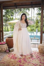 White Handwork Top + Dupatta - Image 3