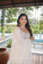 White Handwork Top + Dupatta - Image 2