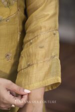 Yellow Dfab and Handwork Top + Dupatta - Image 2
