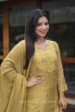 Yellow Dfab and Handwork Top + Dupatta - Image 4