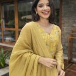 Yellow Dfab and Handwork Top + Dupatta