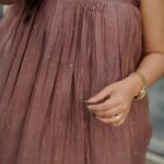 R - Mauve Handwork Top + Dupatta